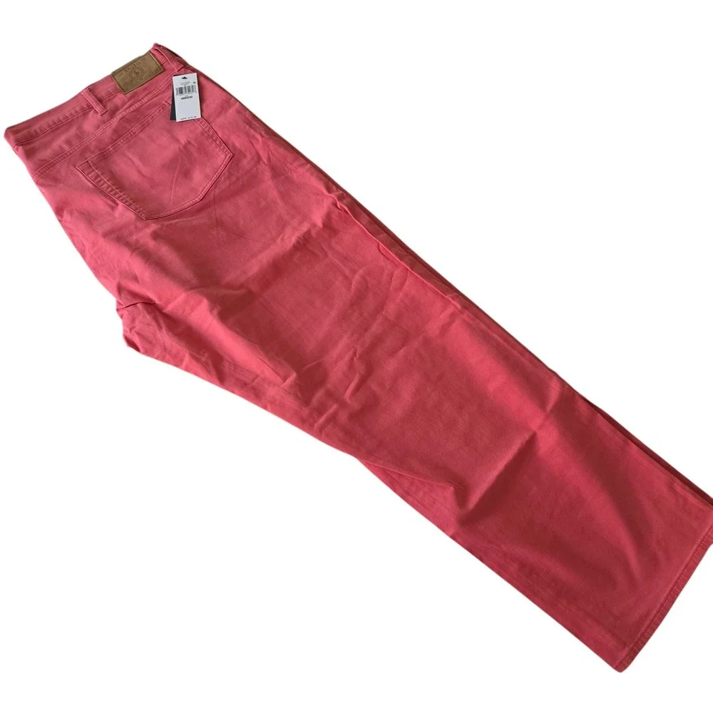 Polo Ralph Lauren Mens Varick Slim Straight Pants Red Salmon Pink 48B x 32
